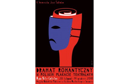 Romantic drama in a Polish theatre poster